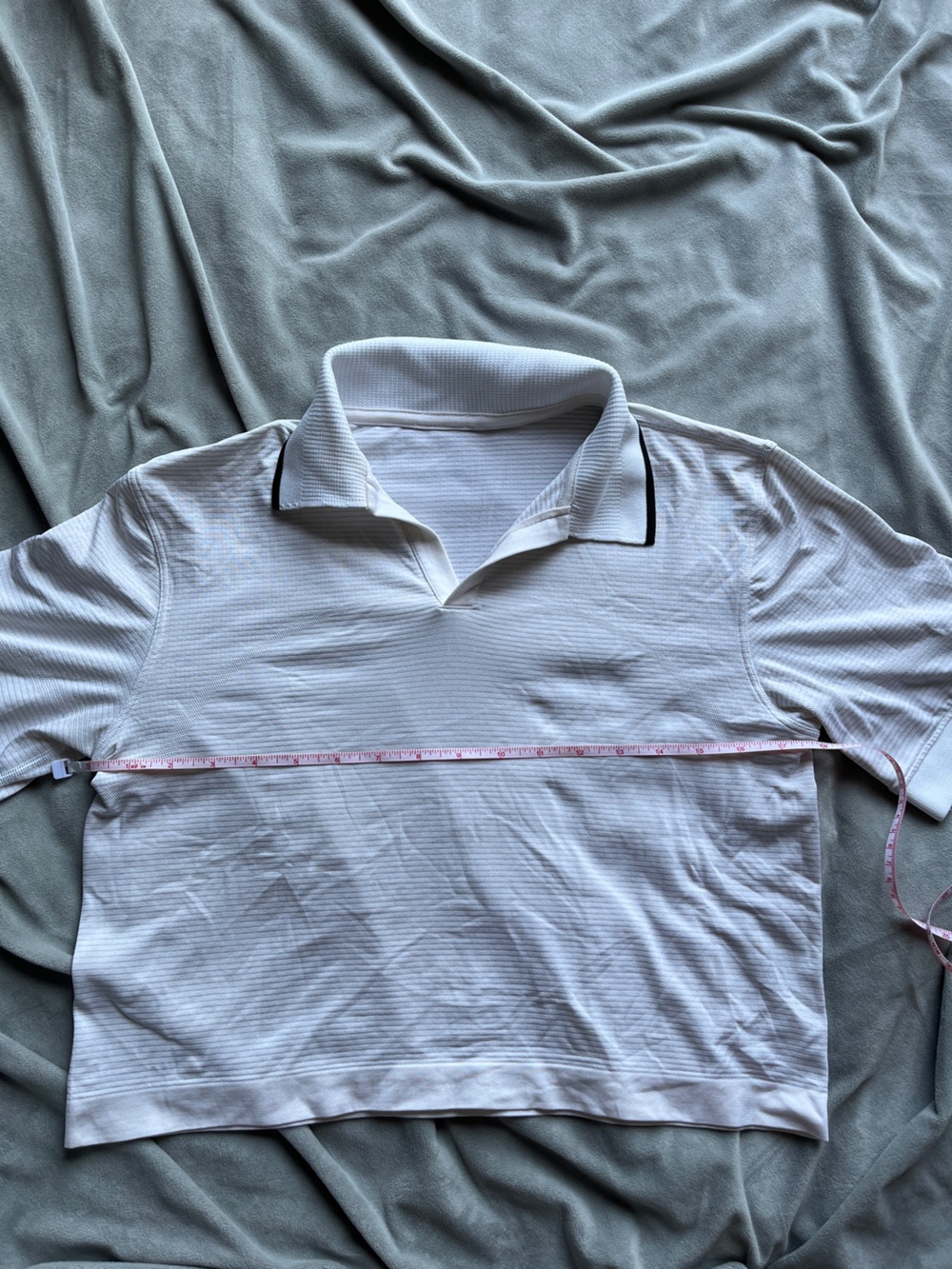 lululemon White Golf Polo with Black Trim